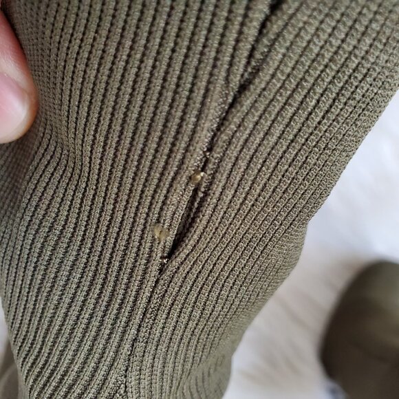 Steve Madden Olive Pull On Mid-Calf Stretch Fabric Block Heel Boots SZ 8 - Picture 14 of 15